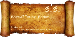 Bartánusz Bodor névjegykártya